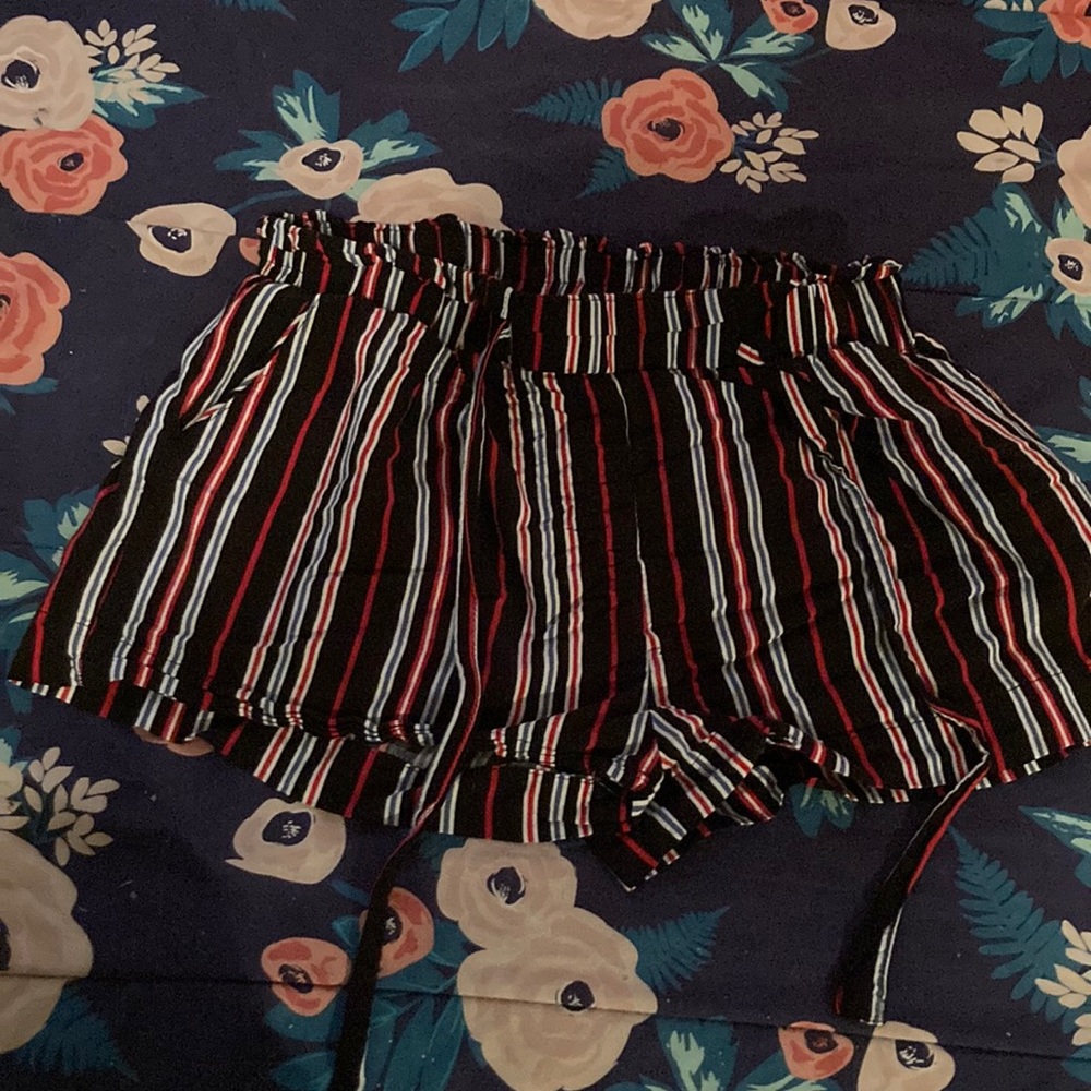 Striped shorts blue, red and white